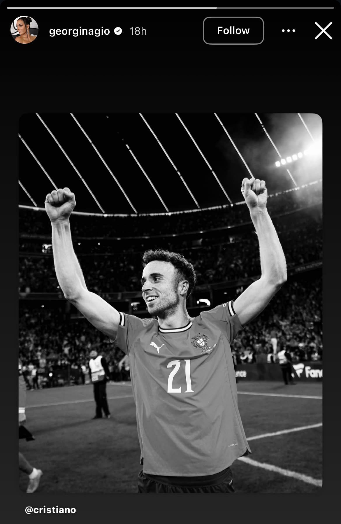 Georgina Rodriguez paid tribute to Diogo Jota